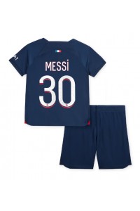 Fotbalové Dres Paris Saint-Germain Lionel Messi #30 Dětské Domácí Oblečení 2023-24 Krátký Rukáv (+ trenýrky)